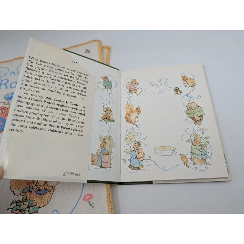 Beatrix Potter Tale Peter Rabbit Book Lot White Cloth Counting‎ 123 Hardback
